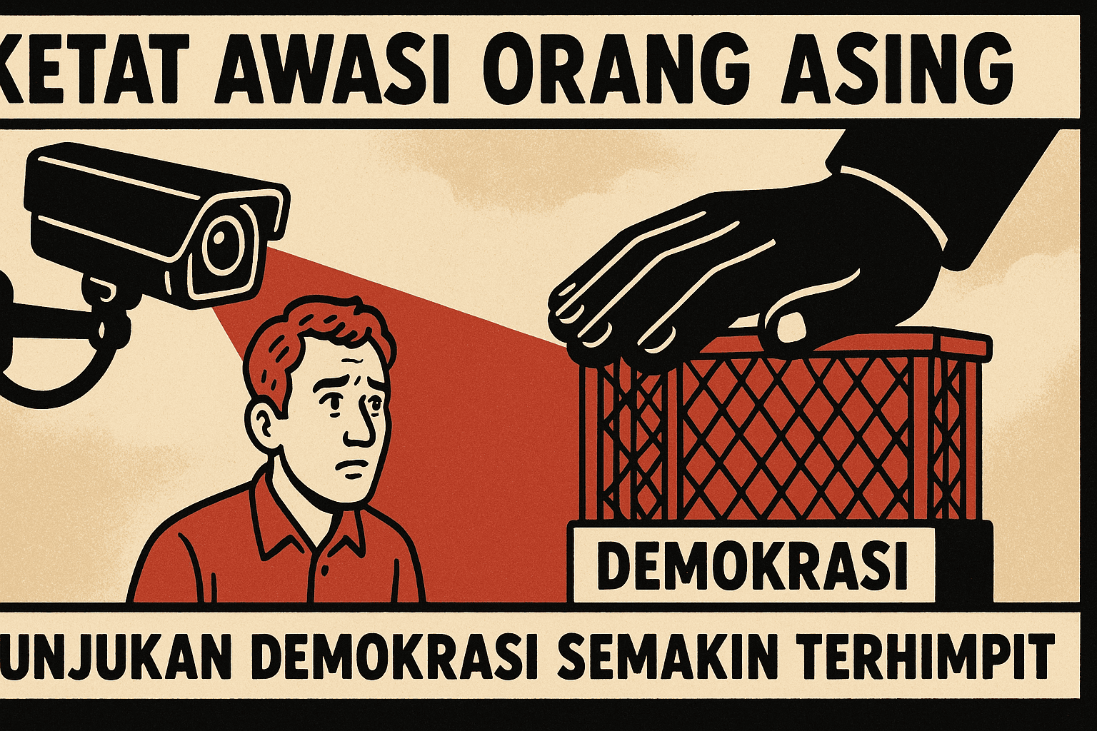 Ketat Awasi Orang Asing Tunjukan Demokrasi Semakin Terhimpit